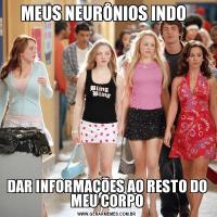 MEUS NEURÔNIOS INDO  DAR INFORMAÇÕES AO RESTO DO MEU CORPO