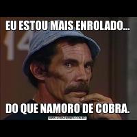 EU ESTOU MAIS ENROLADO...DO QUE NAMORO DE COBRA.