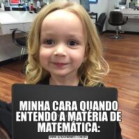 MINHA CARA QUANDO ENTENDO A MATÉRIA DE MATEMÁTICA: