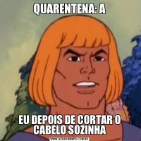 QUARENTENA: AEU DEPOIS DE CORTAR O CABELO SOZINHA