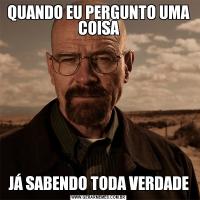 QUANDO EU PERGUNTO UMA COISAJÁ SABENDO TODA VERDADE