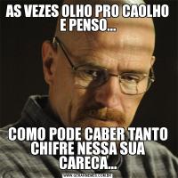 AS VEZES OLHO PRO CAOLHO E PENSO...COMO PODE CABER TANTO CHIFRE NESSA SUA CARECA...