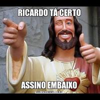 RICARDO TÁ CERTOASSINO EMBAIXO
