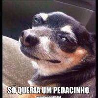 SÓ QUERIA UM PEDACINHO
