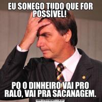EU SONEGO TUDO QUE FOR POSSÍVEL! PQ O DINHEIRO VAI PRO RALO, VAI PRA SACANAGEM.