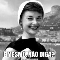 É MESMO, NÃO DIGA? 