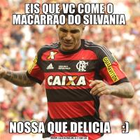 EIS QUE VC COME O MACARRAO DO SILVANIANOSSA QUE DELICIA     :)