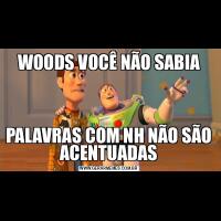 WOODS VOCÊ NÃO SABIAPALAVRAS COM NH NÃO SÃO ACENTUADAS