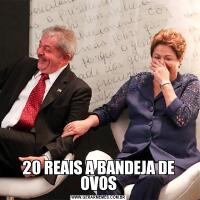 20 REAIS A BANDEJA DE OVOS