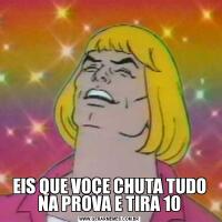 EIS QUE VOÇE CHUTA TUDO NA PROVA E TIRA 10