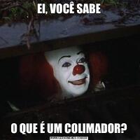 EI, VOCÊ SABEO QUE É UM COLIMADOR?