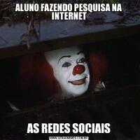 ALUNO FAZENDO PESQUISA NA INTERNETAS REDES SOCIAIS