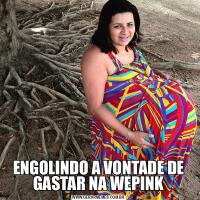 ENGOLINDO A VONTADE DE GASTAR NA WEPINK