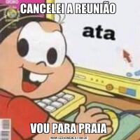 CANCELEI A REUNIÃO VOU PARA PRAIA