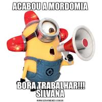 ACABOU A MORDOMIA BORA TRABALHAR!!! SILVANA