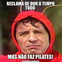 RECLAMA DE DOR O TEMPO TODO MAS NÃO FAZ PILATES!