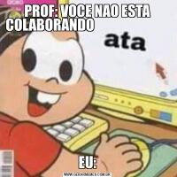 PROF: VOCE NAO ESTA COLABORANDO                                                                                 EU: