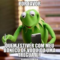 POR FAVORQUEM ESTIVER COM MEU BONECO DE VODU, DA UMA TRÉGUA AÍ! 