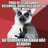 PARA DE FICAR DANDO BEIJINHOS, ABRAÇOS E APERTOS DE MÃOSHÁ QUARENTENA AINDA NÃO ACABOU!