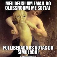 MEU DEUS! UM EMAIL DO CLASSROOM! ME SOLTA! FOI LIBERADA AS NOTAS DO SIMULADO!