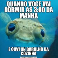 QUANDO VOCE VAI DORMIR AS 3:00 DA MANHAE OUVI UN BARULHO DA COZINHA