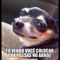 TÔ VENDO VOCÊ COLOCAR UVA PASSAS NO ARROZ