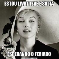 ESTOU LIVRE LEVE E SOLTAESPERANDO O FERIADO