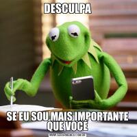 DESCULPASE EU SOU MAIS IMPORTANTE QUE VOCÉ