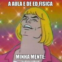 A AULA E DE ED.FISICAMINHA MENTE: