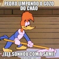 PEDRO LIMPANDO O GOZO DO CHÃO(ELE SONHOU COM A SAMI)