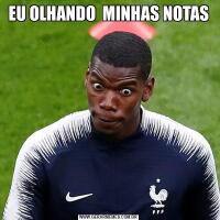 EU OLHANDO  MINHAS NOTAS