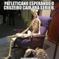 PATLETICANO ESPERANDO O CRUZEIRO CAIR PRA SERIE B.