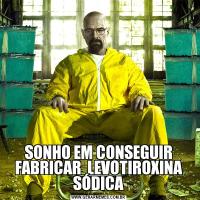 SONHO EM CONSEGUIR FABRICAR  LEVOTIROXINA SÓDICA