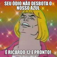 SEU ÓDIO NÃO DESBOTA O NOSSO AZULÉ RICARDO 12 E PRONTO!