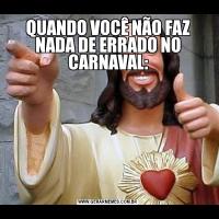 QUANDO VOCÊ NÃO FAZ NADA DE ERRADO NO CARNAVAL:
