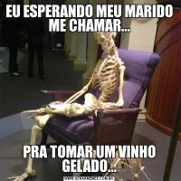 EU ESPERANDO MEU MARIDO ME CHAMAR...PRA TOMAR UM VINHO GELADO...