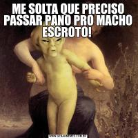ME SOLTA QUE PRECISO PASSAR PANO PRO MACHO ESCROTO! 