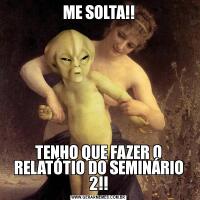ME SOLTA!!TENHO QUE FAZER O RELATÓTIO DO SEMINÁRIO 2!!