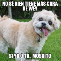NO SÉ KIEN TIENE MÁS CARA DE WEYSI YO O TÚ.. MOSKITO