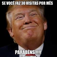 SE VOCÊ FAZ 30 VISITAS POR MÊS  PARABÉNS !!!!