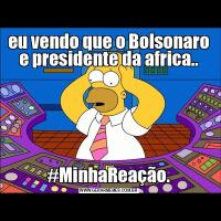 eu vendo que o Bolsonaro e presidente da africa..#MinhaReação.
