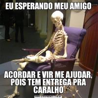 EU ESPERANDO MEU AMIGOACORDAR E VIR ME AJUDAR, POIS TEM ENTREGA PRA CARALHO