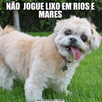 NÃO  JOGUE LIXO EM RIOS E MARES