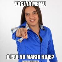 VOCÊ JÁ METEUO PAU NO MARIO HOJE?