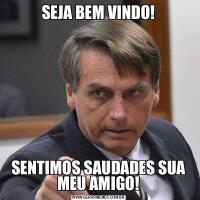 SEJA BEM VINDO!SENTIMOS SAUDADES SUA MEU AMIGO!