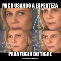 MICO USANDO A ESPERTEZAPARA FUGIR DO TIGRE
