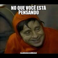 NO QUE VOCÊ ESTÁ PENSANDO