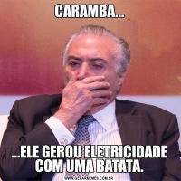 CARAMBA......ELE GEROU ELETRICIDADE COM UMA BATATA.