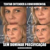 TENTAR ENTENDER A CONCORRENCIASEM DOMINAR PRECIFICAÇÃO