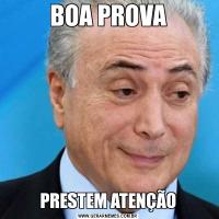 BOA PROVAPRESTEM ATENÇÃO